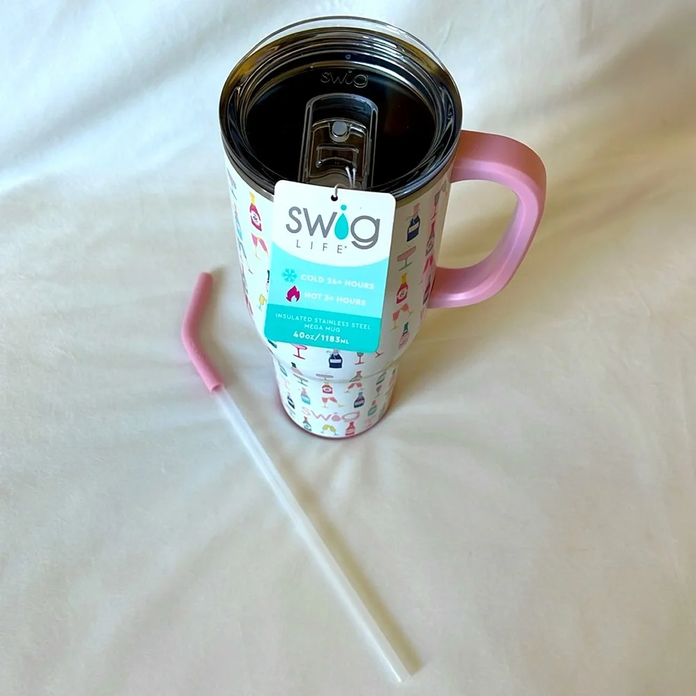 Swig Life 40oz Mega Mug, 40 oz Tumbler with Handle and Straw Cup Holder Friendly - Picture 6 of 13